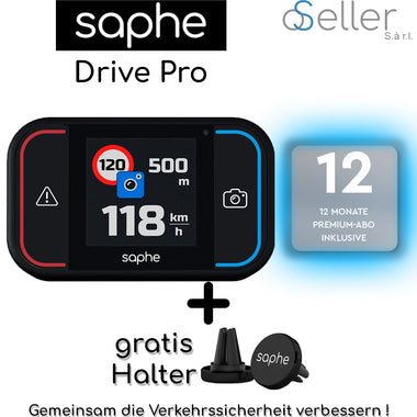Saphe Drive Pro + Gratis Halterung + Inklusive gratis 12 Monats ABO