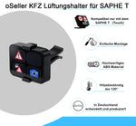 Halterung Lüftung für Saphe T - Touch - Lüfter Halter - Made in Germany